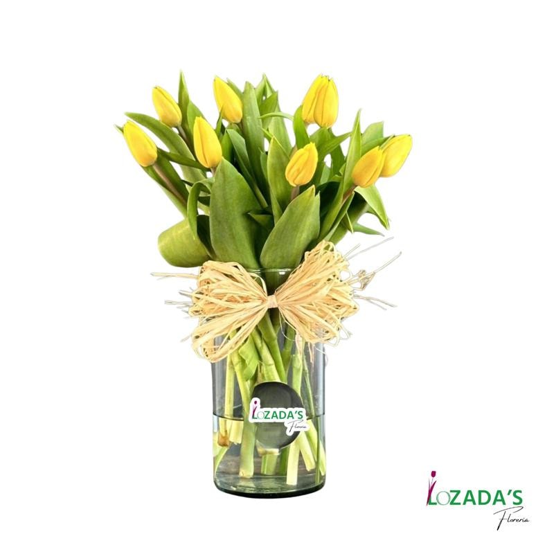 Presencia - Florero de Tulipanes Amarillos - Imagen 1