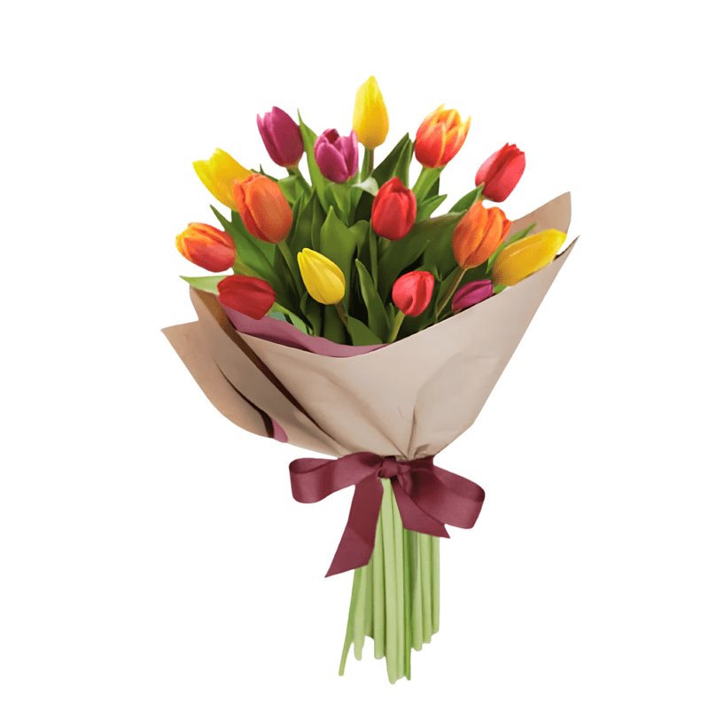Alegría - Ramo de Tulipanes Multicolor - Elige Cantidad - Imagen 1
