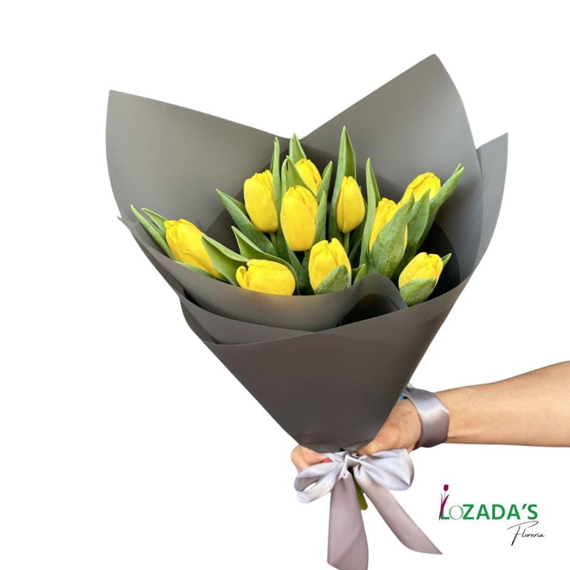 Eres Luz - Ramo de 10 Tulipanes Amarillos - Imagen 1