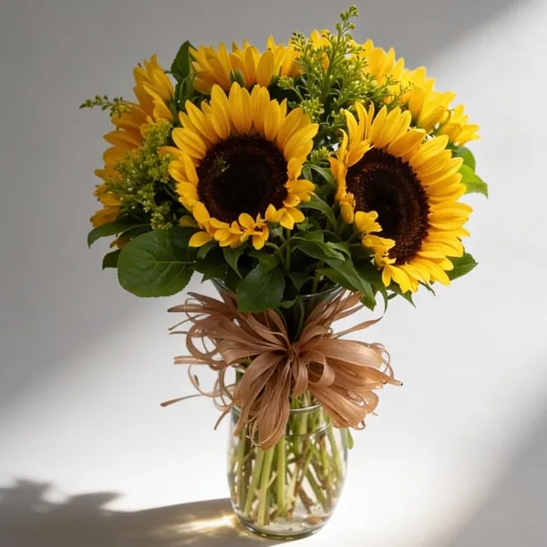 Florero de Girasoles Elige la Cantidad