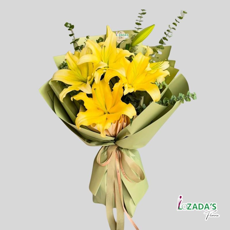 Elegancia - Ramo de liliums amarillos - Imagen 1