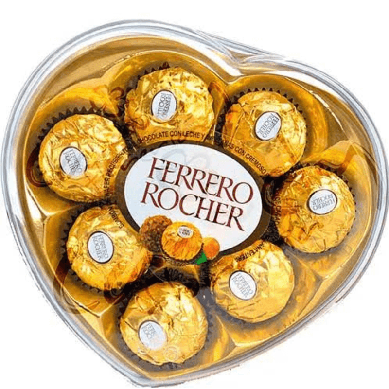 Corazón de 8 Bombones Ferrero Rocher - Imagen 1