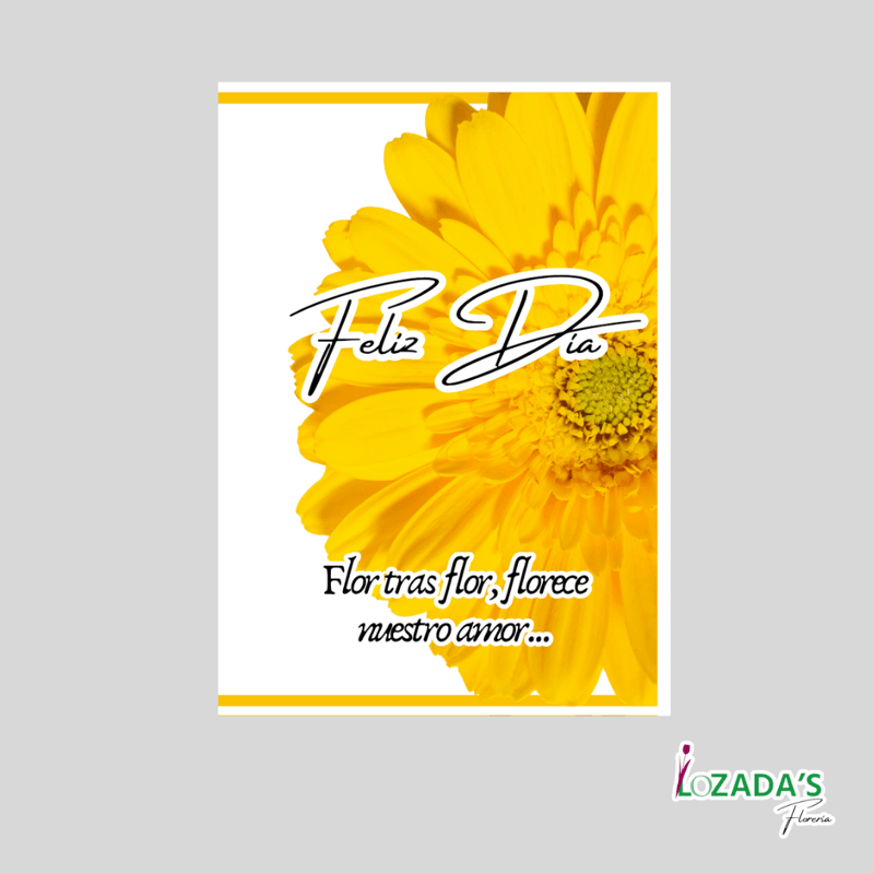 Flores Amarillas - Tarjeta Especial 21 de Septiembre - Imagen 1