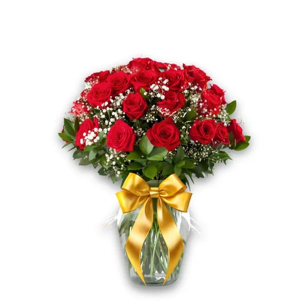 Distinción - Florero XXL con rosas Rojas elige la Cantidad