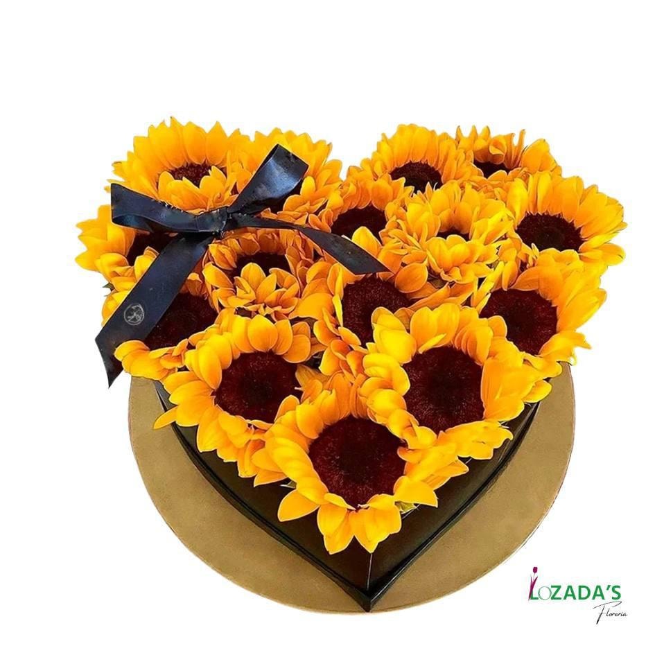 Luz de Amor - Corazón con 10 Girasoles - Imagen 1