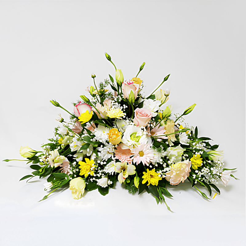 Descansa - Manto Cubre urnas con flores primaverales - Imagen 1