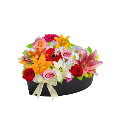 Corazón Con Flores Primaverales - Elige cantidad de varas