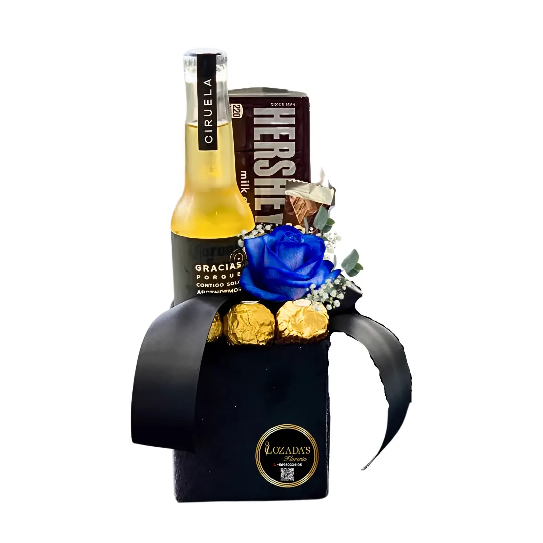Regalo para Papá - Rosa, cerveza, bombones y Hershey