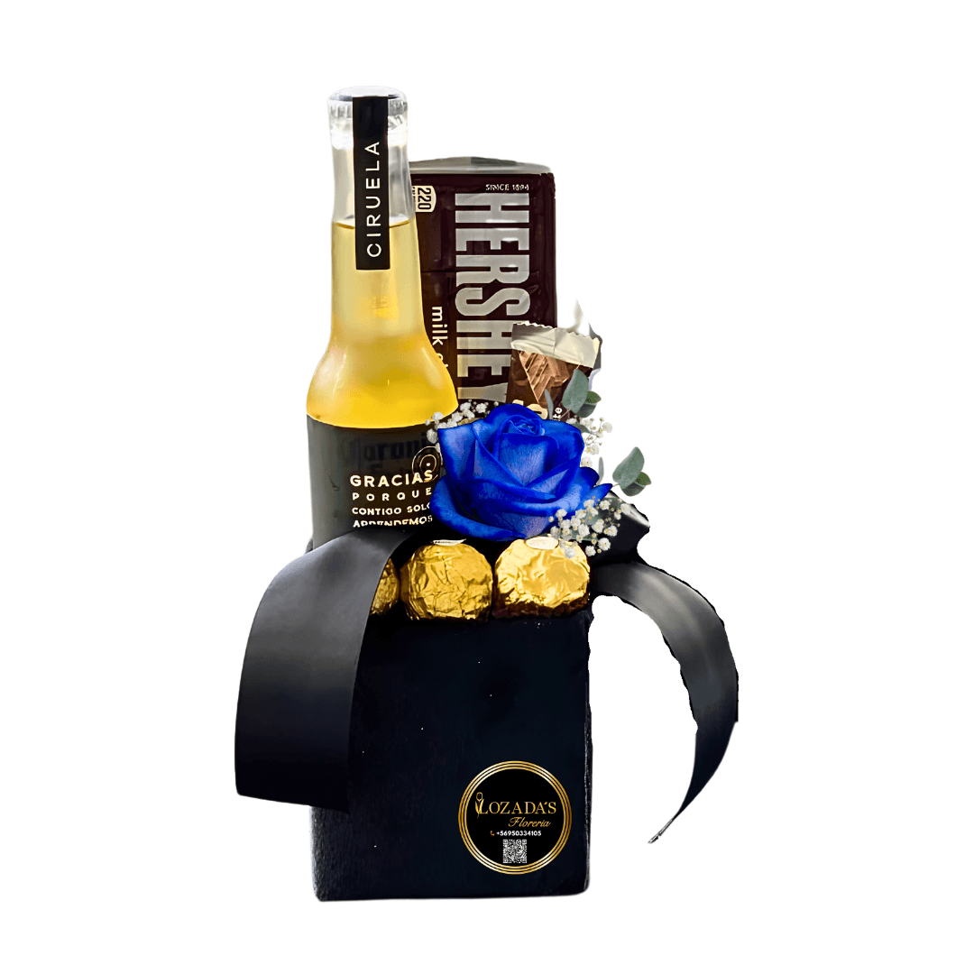 Regalo para Papá - Rosa, cerveza, bombones y Hershey - Imagen 1