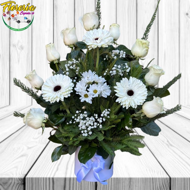 Arreglo 9 rosas 3 gerberas - Imagen 1