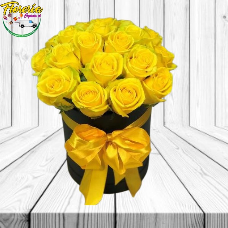 Box 20 rosas amarillas - Imagen 1