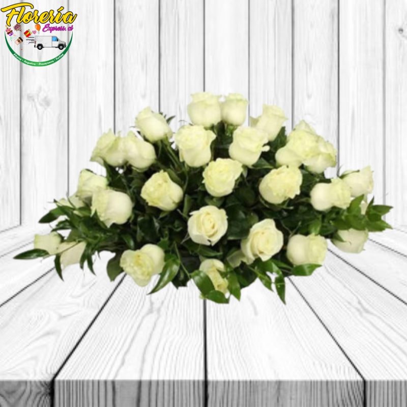 CUBRE URNA DE 30 ROSAS ECUATORIANAS - Imagen 1