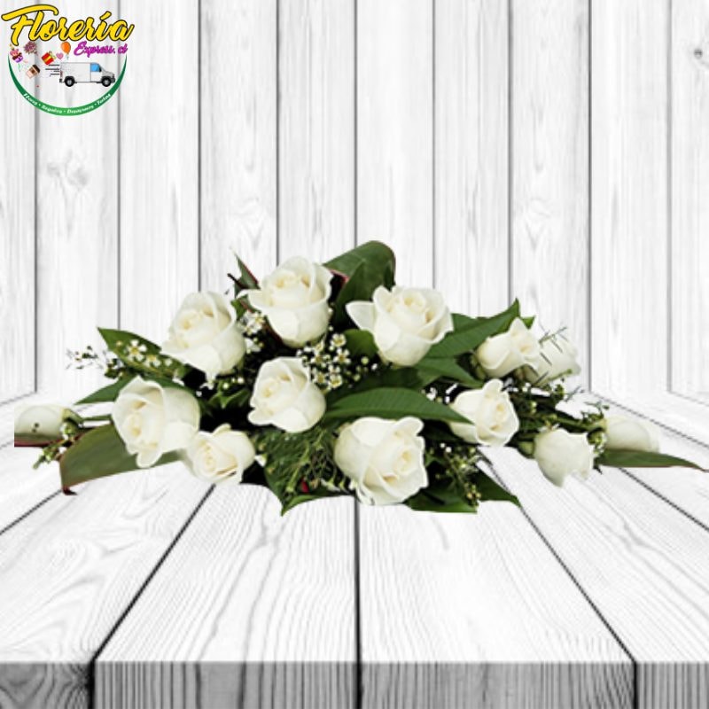 CUBRE URNA DE CONDOLENCIA 12 ROSAS - Imagen 1