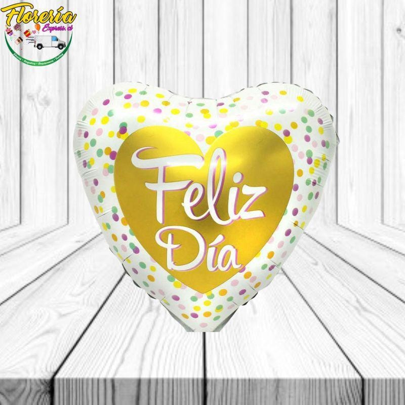 Globo Metalizado grande Feliz Dia - Imagen 1