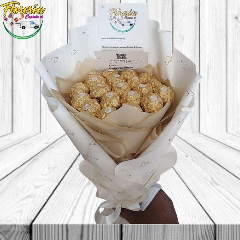 RAMO 20 BOMBONES FERREROS ROCHER Y LINDA ENVOLTURA - Imagen 1