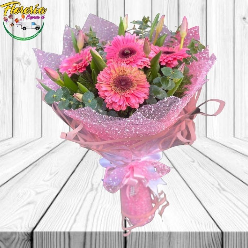 RAMO 5 GERBERAS 10 TULIPANES - Imagen 1