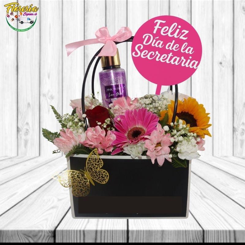Caretra mix floral con splash y tooper dia de la secretaria - Imagen 1