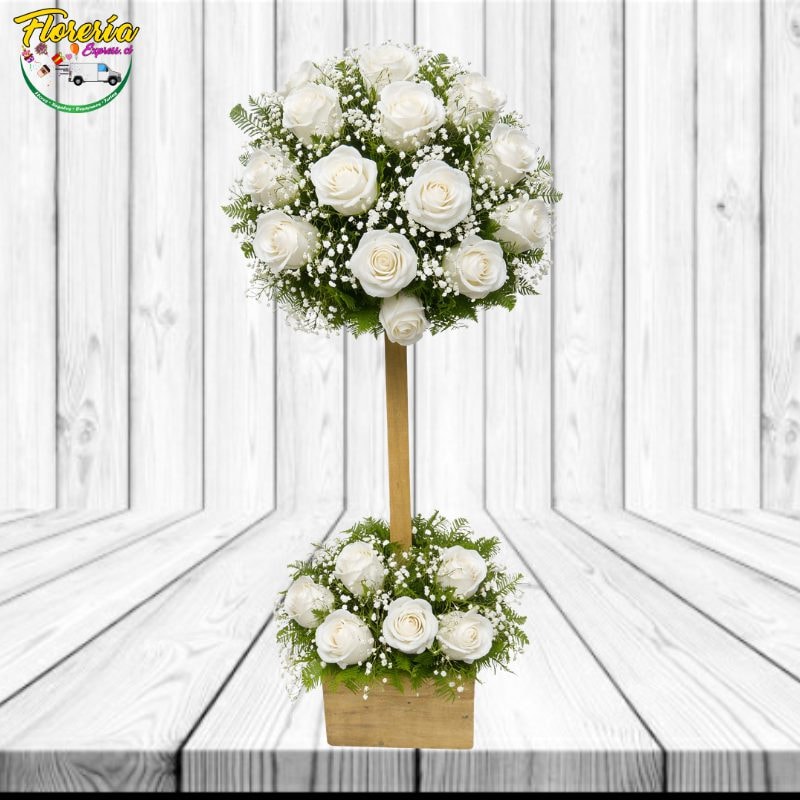 ARBOL CONDOLENCIAS DE 20 ROSAS JABON - Imagen 1