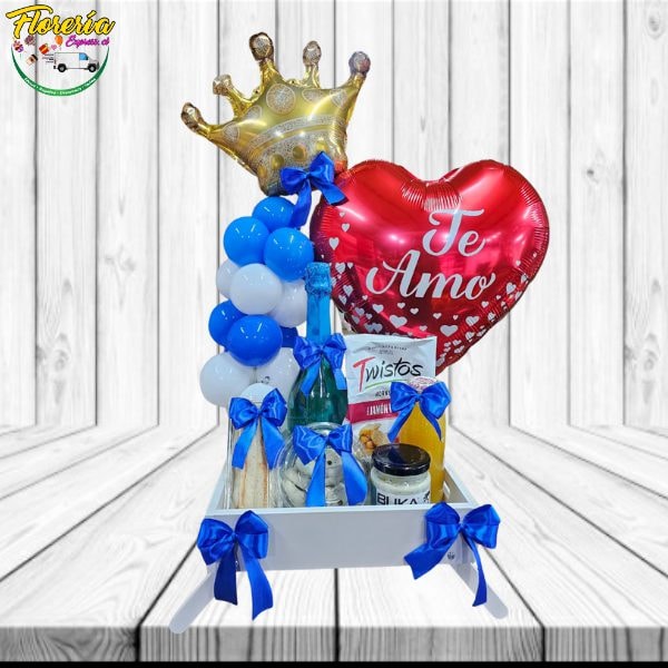 ENAMORALO CON DESAYUNO A LA CAMA CHAMPAÑA GLOBOS Y MAS - Imagen 1