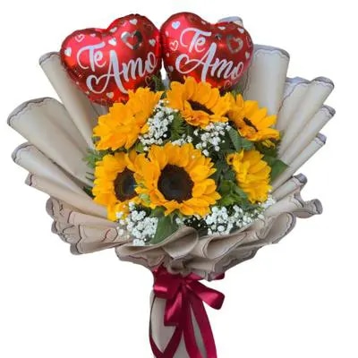 RAMO 6 GIRASOLES 2 GLOBITOS