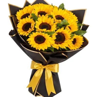 Promocion: Ramo buchon 10 girasoles
