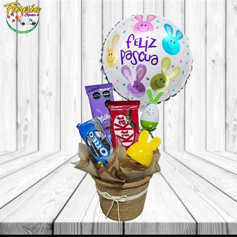 BOX PASCUA CHOCOLATES Y GLOBO - Imagen 1