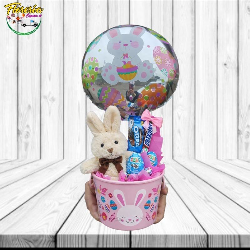 REGALO DE PASCUA PELUCHITO, HUEVITOS, CHOCOLATES Y GLOBO - Imagen 1