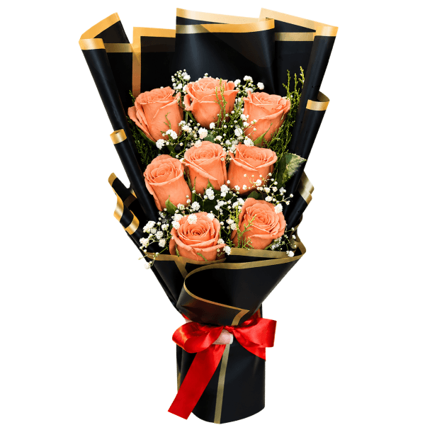 Promocion con Ramo de 8 Rosas Damasco - Imagen 1