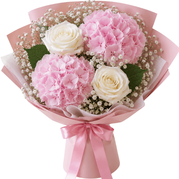RAMO ESPECIAL 2 HORTENSIA Y 2 ROSAS - Imagen 1